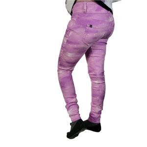 Blackheart Pastel Pink White Galaxy Print Super Skinny Jeans